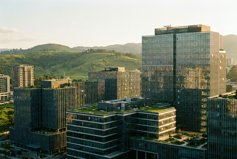 Modern office district in Addis Ababa