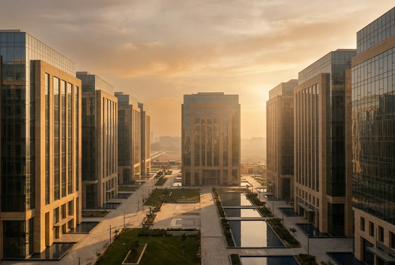 Modern office district in Cairo